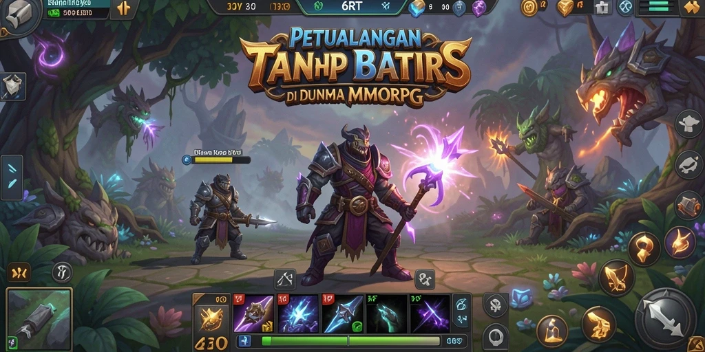 Gameplay seru 6RT dalam dunia MMORPG yang luas.