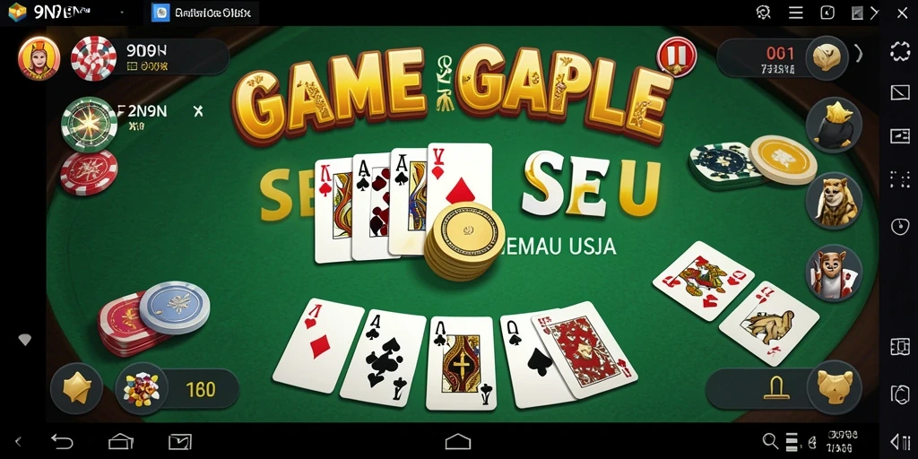 Tampilan gameplay seru dalam aplikasi Gaple 9N9N.