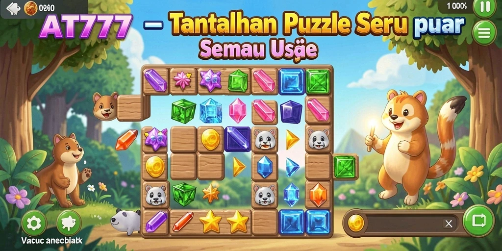 Tampilan gameplay AT777 yang menarik dengan teka-teki seru.