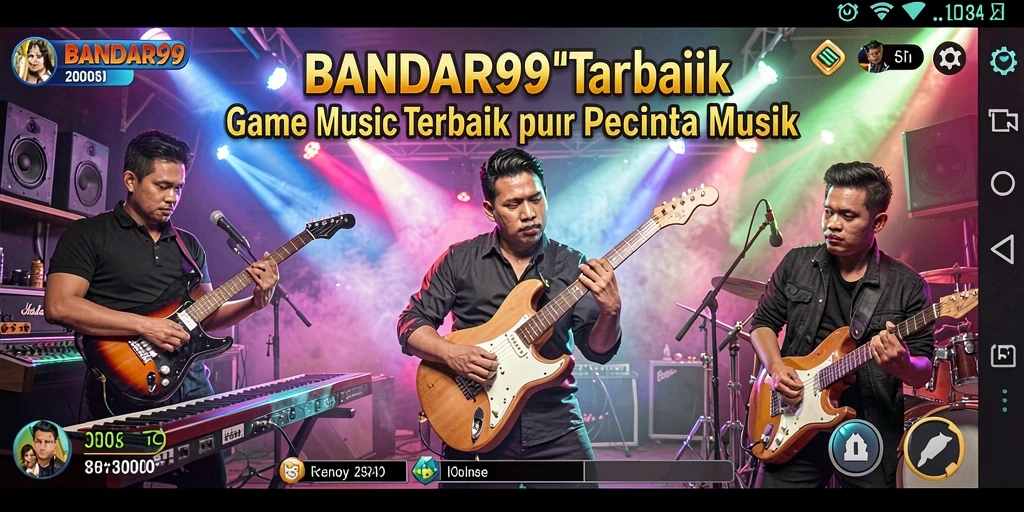 Screenshot gameplay BANDAR99 menampilkan pengguna yang bersenang-senang dengan musik.