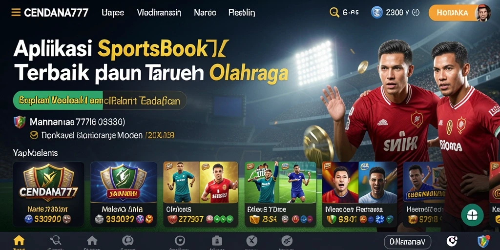 Screenshot utama CENDANA777 menunjukkan antarmuka sportsbook yang menarik.