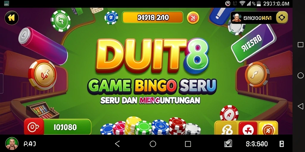 Tampilan gameplay seru di aplikasi Bingo DUIT8.