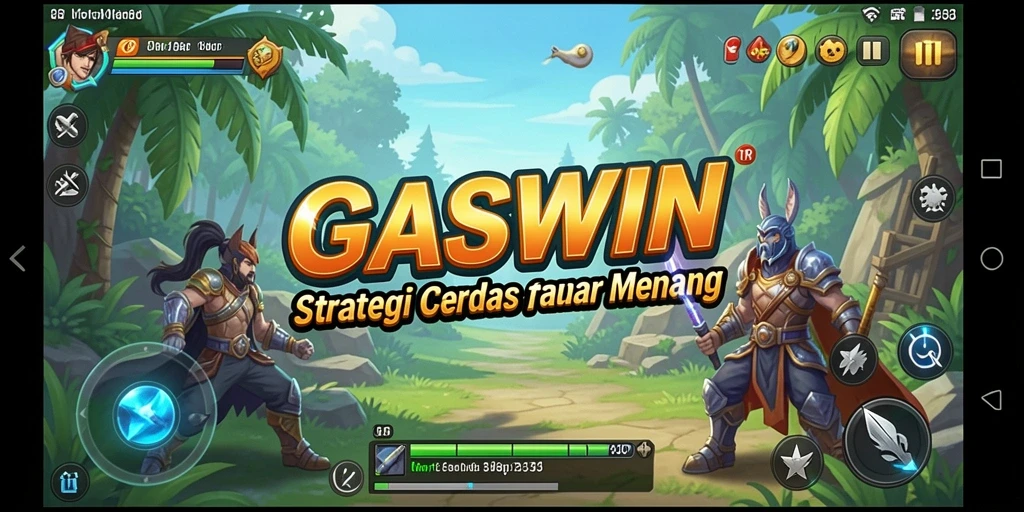 Tangkapan layar gameplay GASWIN yang menampilkan strategi intens.