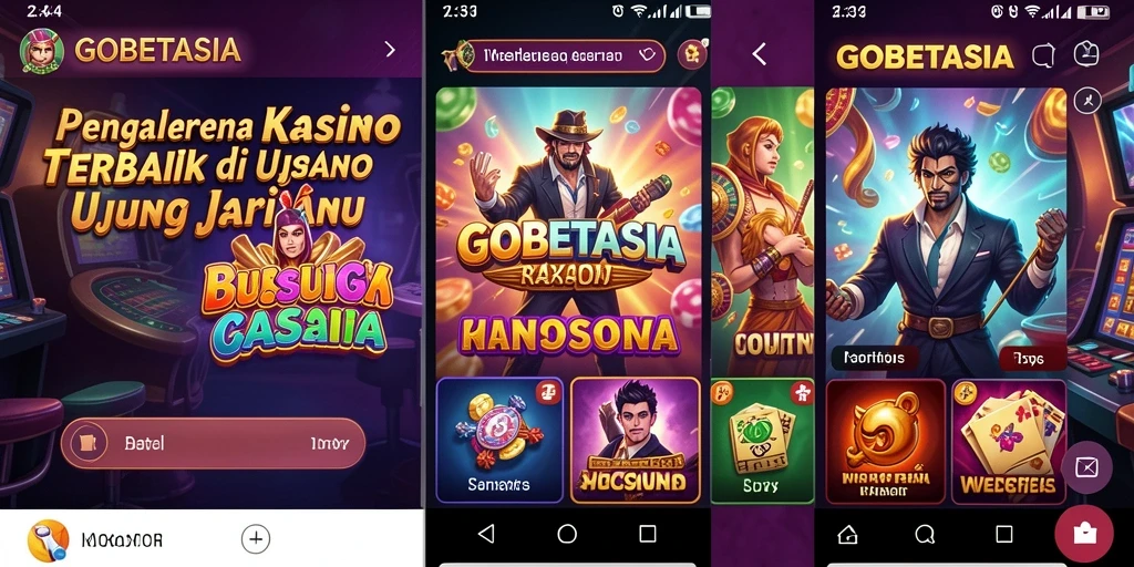 Tampilan gameplay menarik di GOBETASIA dengan berbagai pilihan permainan Kasino.