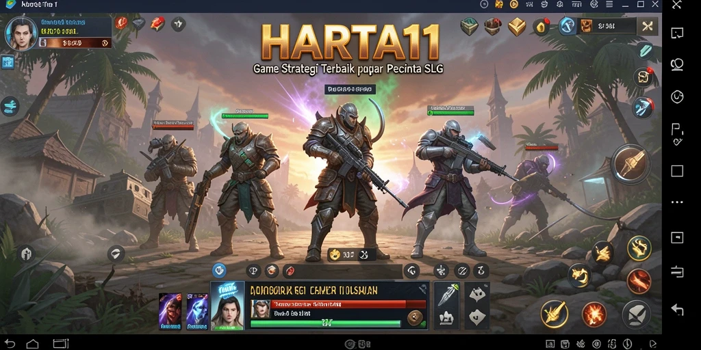 Tampilan gameplay SLG yang menarik dan menantang di HARTA11.