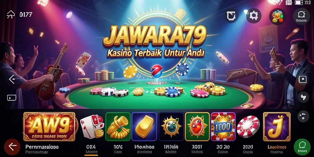 Tampilan gameplay menarik dari JAWARA79 yang penuh aksi kasino.