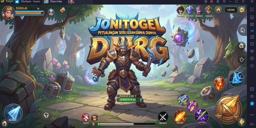 Screenshot menampilkan aksi seru dalam gameplay RPG JONITOGEL.