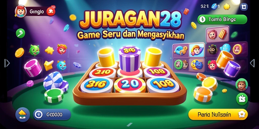 Screenshot gameplay JURAGAN28 menampilkan suasana seru permainan Bingo.