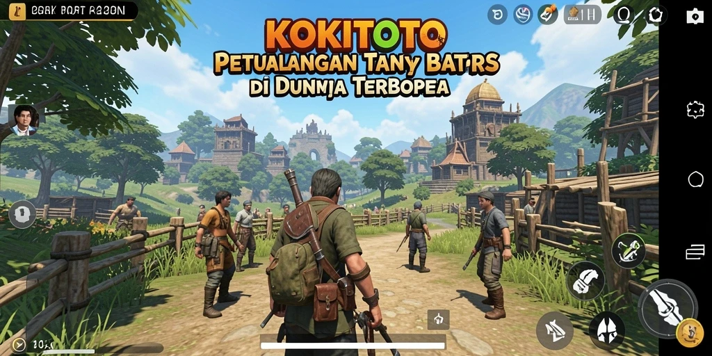 Gameplay KOKITOTO yang menggugah selera di dunia terbuka.