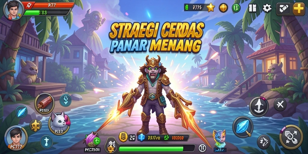 Tangkapan layar gameplay menampilkan strategi seru PC777.