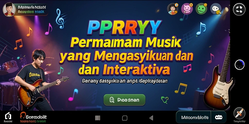 Screenshot PPRRYY menampilkan pemain menikmati pengalaman musik yang interaktif.