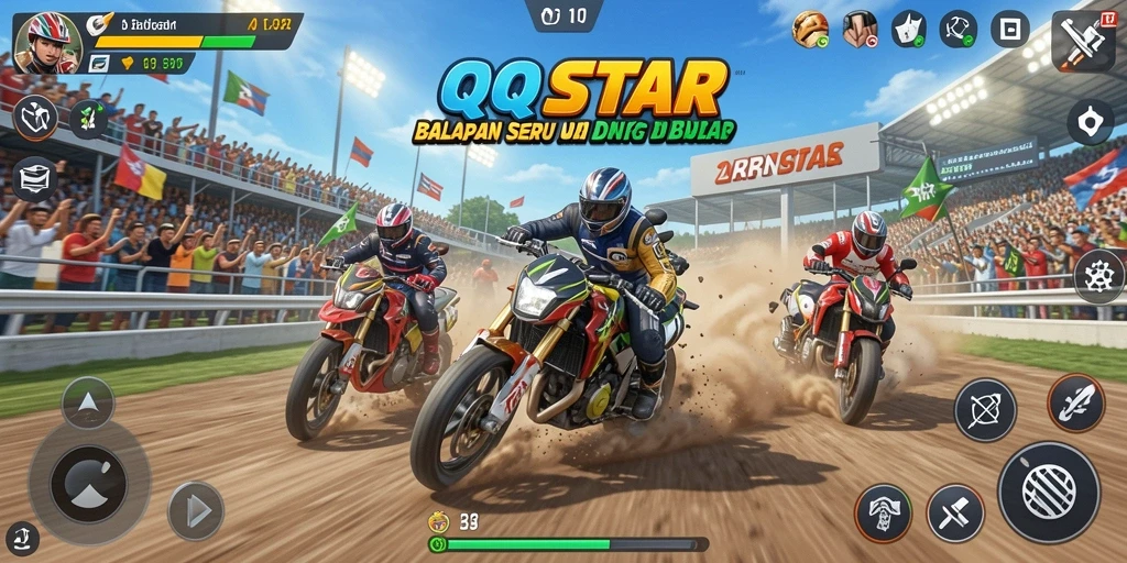 Gameplay balap menantang dan seru di QQSTAR.