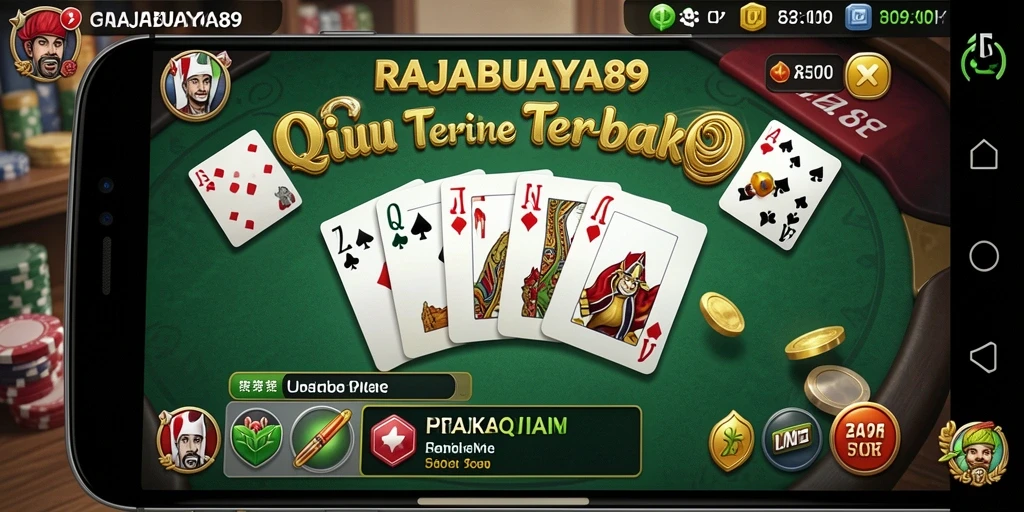 Tampilan gameplay seru dari RAJABUAYA89 dengan kartu QiuQiu.