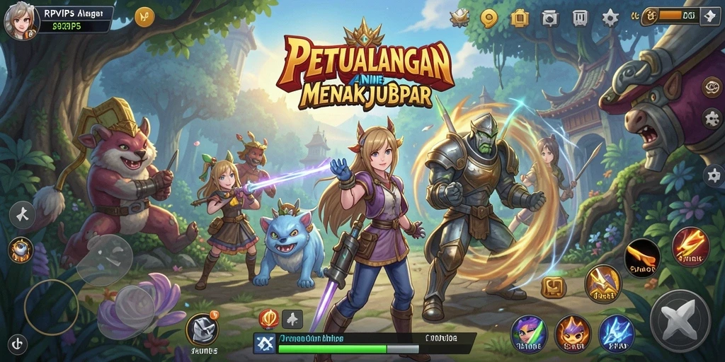 Tampilan menarik dari gameplay RPVIP5 yang menampilkan karakter Anime.