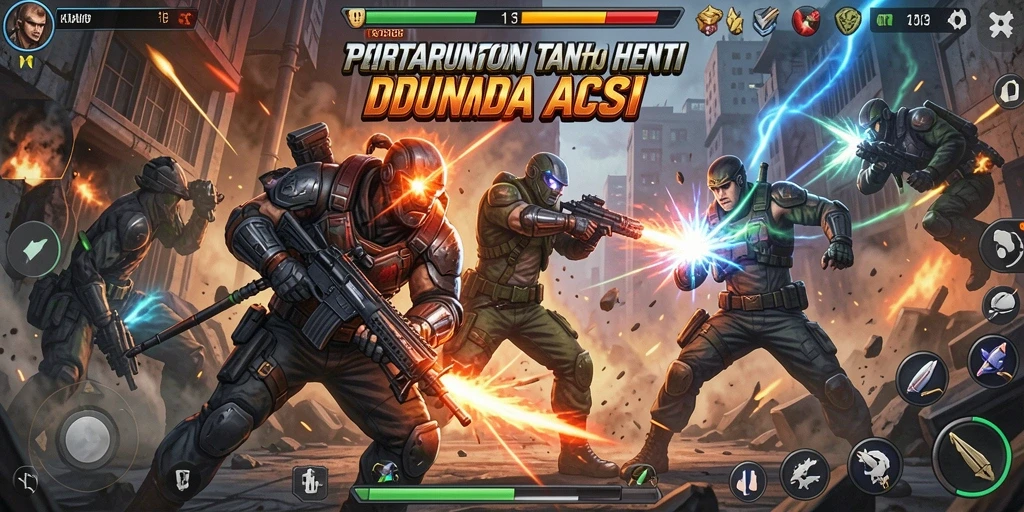 Screenshot utama menunjukkan aksi seru dari gameplay S13.