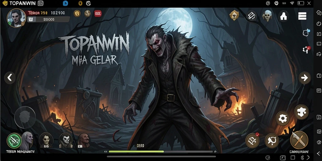 Screenshot menunjukkan gameplay menegangkan dengan atmosfer Horror yang intens.