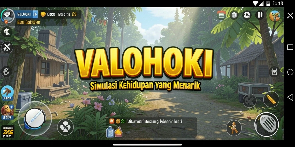Tampilan gameplay VALOHOKI yang menarik dan penuh warna.