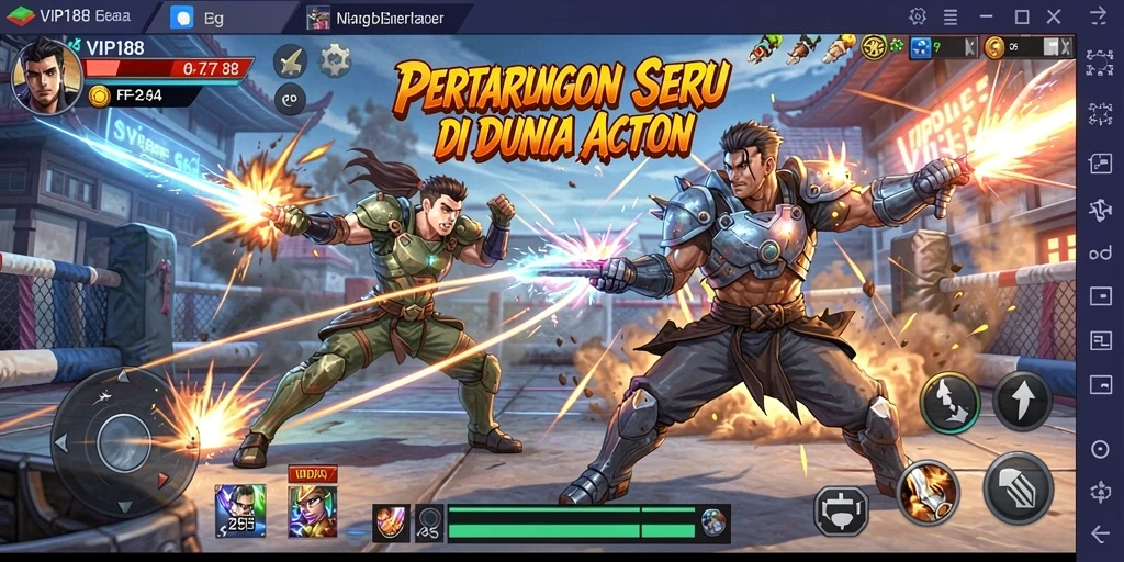 Tampilan gameplay seru dalam VIP188 dengan aksi bertarung mendebarkan.